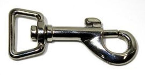 Bolzenkarabinerhaken 15mm vernickelt 10-0008