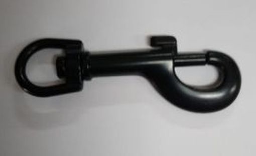 Bolzenkarabinerhaken 12mm schwarz 10-1088