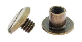 Buchschraube 4mm Fassung Stahl alt Messing 14-7102