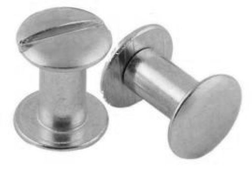 Buchschraube 5mm Fassung Messing vernickelt 12-7101