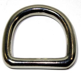 D-Ring 25x3,8mm Messing vernickelt 12-4103