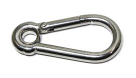 Feuerwehr Karabinerhaken 40x4mm Edelstahl mit Kausche 16-1100