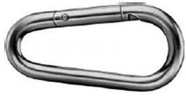 Feuerwehr Karabinerhaken 80x8mm Stahl verzinkt Form B ähnl. DIN 5299 14-1041