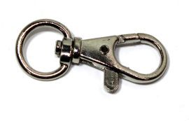 Karabinerhaken für Schlüsselbänder 10mm vernickelt 10-1018