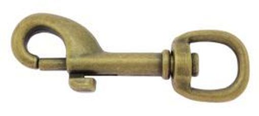 Karabinerhaken 13mm alt Messing 10-1075