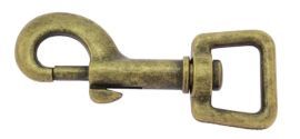 Karabinerhaken 17mm alt Messing 10-0077