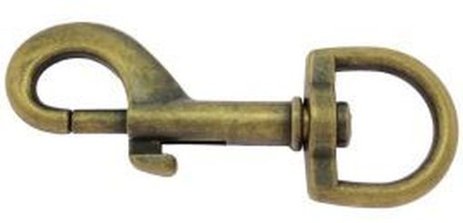 Karabinerhaken 20mm alt Messing 10-1076
