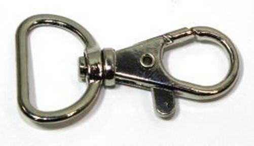 Karabinerhaken f�r Schl�sselb�nder 20mm vernickelt 10-0025