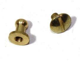 SONDERANGEBOT 50 Stück Knopfniete 6mm Messing echt vergoldet 12-7005
