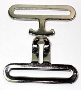 Pferdedecken Verschluss 50mm Stahl vernickelt Paar 14-6022