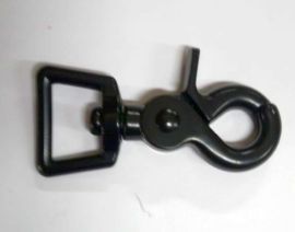 Scherenkarabinerhaken 20mm schwarz 10-0088